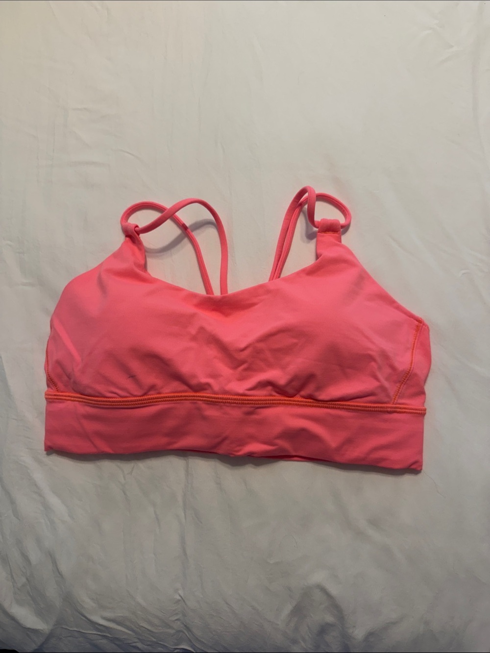 lululemon athletica Neon Pink Strappy Sports Bra